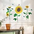 Butterflies and Sunflowers - X-Large Wall Decals Stickers Appliques Home Decor