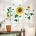 Butterflies and Sunflowers - X-Large Wall Decals Stickers Appliques Home Decor