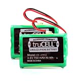 TWO-Pack of Premium truCELL High-Capacity Cordless Phone Replacement Battery for GE , RCA 27910 7910 , 25912 , 25922 , 52729 , 3SN3A60SJ1 , TL2615 , TL26158 and MORE!