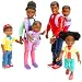 Mother, Father, Baby, Sister and Brother Loving Family Doll Set African American