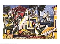 Mediterranean Landscape Abstract Art Poster Print by Pablo Picasso, 32x24