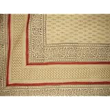 Bagru Block Print Tapestry-Huge Tablecloth-Many Uses by Full Moon Loom