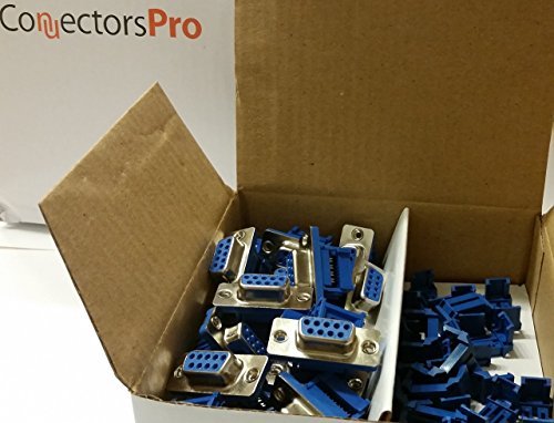 Pc Accessories - Connectors Pro 2.54mm Crimp Connector DB9 Female for 1.27mm Flat Ribbon Cable, 20-Pack