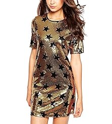 Round Neck Above the Knee Embroidered Sequined Glittering Club Dress/Party Dress/Wedding Dress 