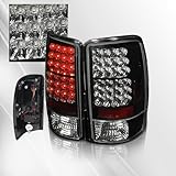 Chevy Suburban Tahoe / GMC Denali, XL, Yukon Denali 00 01 02 03 04 LED Tail Lights ~ pair set (Black)