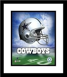 Dallas Cowboys NFL Framed 8x10 Photograph Team Logo and Football Helmet Collage