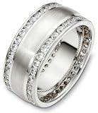 8.5mm contemporary diamond wedding band ring (2.00cts diamonds Platinum)