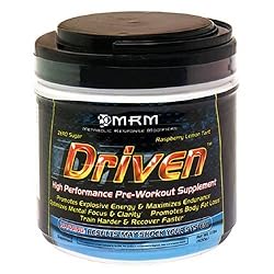 MRM Driven High Performance Pre-Workout Supplement, Raspberry Lemon Tart, 1.1 Pound Jar