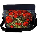 Van Gogh Art Red Poppies NEOPRENE Laptop Sleeve Bag Messenger Bag - Laptop Bag -Notebook Bag - for Macbook Pro, Aspire, Samsung, Acer, ASUS, Dell, HP, Lenovo, Sony, Toshiba Unisex - Ideal Gift for all occassions!