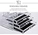 Monekeysell Acrylic Jewelry & Cosmetic Storage Display Boxes,Large Drawer Jewelry Chest or makeup storage ideas Case Lipstick Liner Brush Holder make up boxes