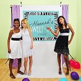 Sweet 16 Zebra Print Photo Booth Backdrop