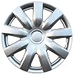 Drive Accessories KT985-15SL 15" Silver and Lacquer ABS Plastic Wheel Cover Replica Hubcaps - Pack of 4