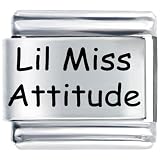 Laser Lil Miss Attitude Italian Charms - B00028ASAM