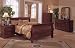 Queen Size Bed - Traditional Cherry Brown Finish