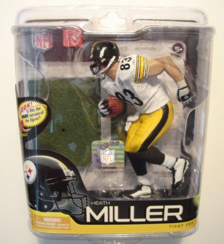 Series 27 Heath Miller - Pittsburgh Steelers White Jersey Chase Alternate Variant Bronze Collector Level Only 3000 Made Individually Serialized 6 Inch Action Figure