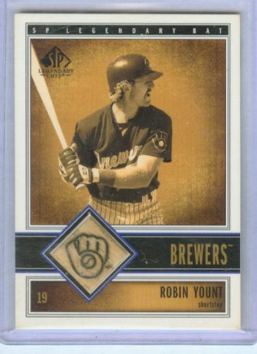 Robin Yount 2002 Upper Deck SP Legendary Cuts Game Used Bat Card #B-RYo / Milwaukee Brewers / Hall of Fame