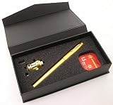 Pen Size Fishing Rod and Reel in Case (Gold)