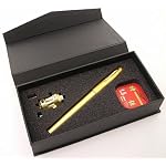 Pen Size Fishing Rod and Reel in Case (Gold)