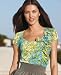 Animal Shorts - INC International Concepts Petite Top, Short Sleeve Printed Ruffled Animal Garden P/L
