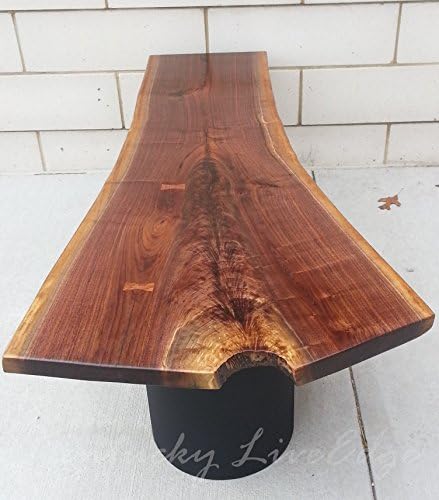 Walnut Coffee Table- Live Edge Coffee Table- Contemporary Coffee Table- Industrial- Large Coffee Table- Unique Coffee Table