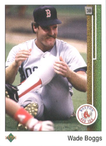 1989 Upper Deck # 389 Wade Boggs Boston Red Sox / MLB Baseball Card in Protective Display Case!