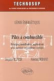 Piles � combustible Genie �nerg�tique : Principes, mod�lisation, applications avec exercices et probl�mes corrig�s