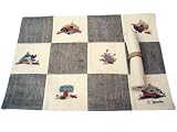 Handmade, Place Mat Kit in Checkers Design