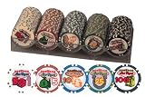 100 Welcome to Las Vegas Clay Poker Chips w/Acrylic Chip Rack