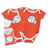 Thing 1 and Thing 2 Newborn Onesie Gift set. 3m