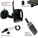 SUPER SET!! Richter KFZ Halterung vibrationsfrei 360° drehbar für Apple iPhone 3G 16GB, 8Gb und 3GS Autohalterung mit Kugelgelenk neig- und schwenkbar! INKLUSIVE mumbi KFZ Ladekabel, mumbi Mini Mikrofon und mumbi Etui