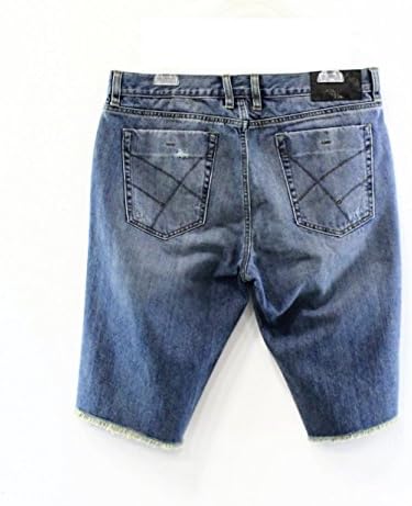 Kenneth Cole Reaction Light Indigo Mens Destructed Denim Shorts