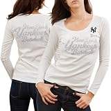 MLB Touch by Alyssa Milano New York Yankees Vintage Thermal Long Sleeve T-Shirt - White (Small)