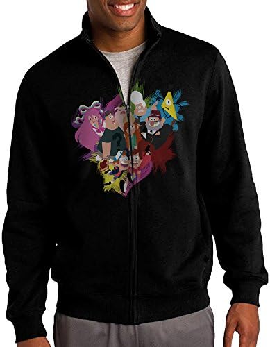 Gravity Falls Cartoon Dipper Mabel Hirsch Mens Zipper Jacket Hoodie