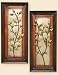 Unique Asian Plant - Beautiful 2 Piece Home and Office Antique Looking Metal Wall Decor