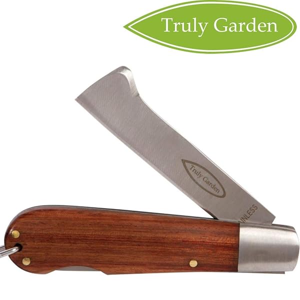 Truly Garden Grafting Knife Sharp Tapered Blade With Bark