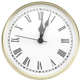 Bezel, 3-7/8" Diameter, Brass, Roman, Classic White