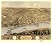 Bird's eye view of the city of Lexington, Lafayette Co., Missouri 1869. Drawn by A. Ruger., large historic panoramic map reprint measured in inches 43x36