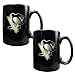 Pittsburgh Penguins NHL 2pc Black Ceramic Mug Set - Primary Logo by Great American Products