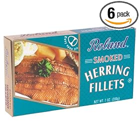 Roland Smoked Herring Fillets, 7-Ounce Box (Pack of 6)