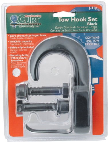 Curt Manufacturing J-41P Tow Hook W/Hardware 10000 Lb Black Packaged