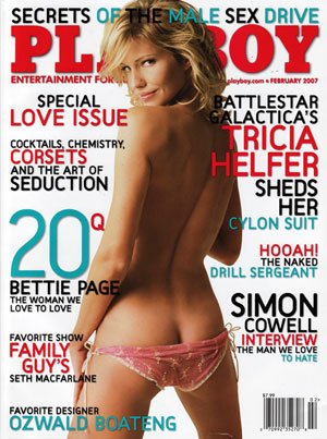 February 2007 Tricia Helfer Battlestar Galactica Playboy magazine