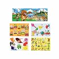 Melissa& Doug Land of Dinosaurs and Beginning Skills 48-pc. Heavy-Duty Cardboard Floor Puzzle Bundle