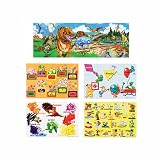 kids and infants educational toys item: Melissa& Doug Land of Dinosaurs and Beginning Skills 48-pc. Heavy-Duty Cardboard Floor Puzzle Bundle