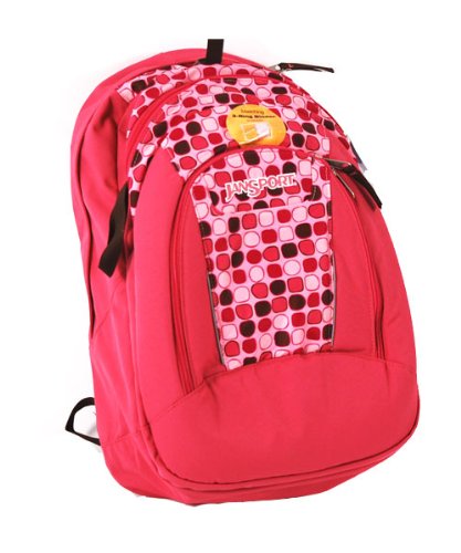 jansport the hex backpack princess pink polka square cheap price