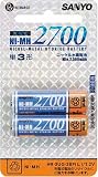 SANYO ニッケル水素電池 単3形 2本パック HR-3UG-2BP(L)