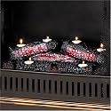 "Ember" Tealight Log with Candles