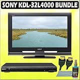 Sony Bravia L-Series KDL-32L4000 32-inch 720P LCD HDTV + Sony DVD Player w/ Accessory Kit