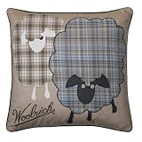Woolrich Blue Sheep Decorative Pillow