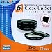 Zeikos 5 Pc. Professional High Definition 58mm Close-Up Macro Lens Filter Set with Pouch +1 +2 +4 +8 and +10 BONUS: FREE 2 Pc. MicroFiber Lens Cleaning Cloth Included