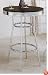Retro Soda Fountain Style Bar Table w/Chrome Plating & Black Top